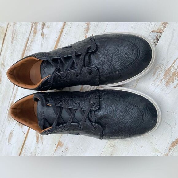 LACOSTE men’s Bayliss Black leather casual Sneakers sz 11.5 preppy classic EUC - Picture 13 of 14